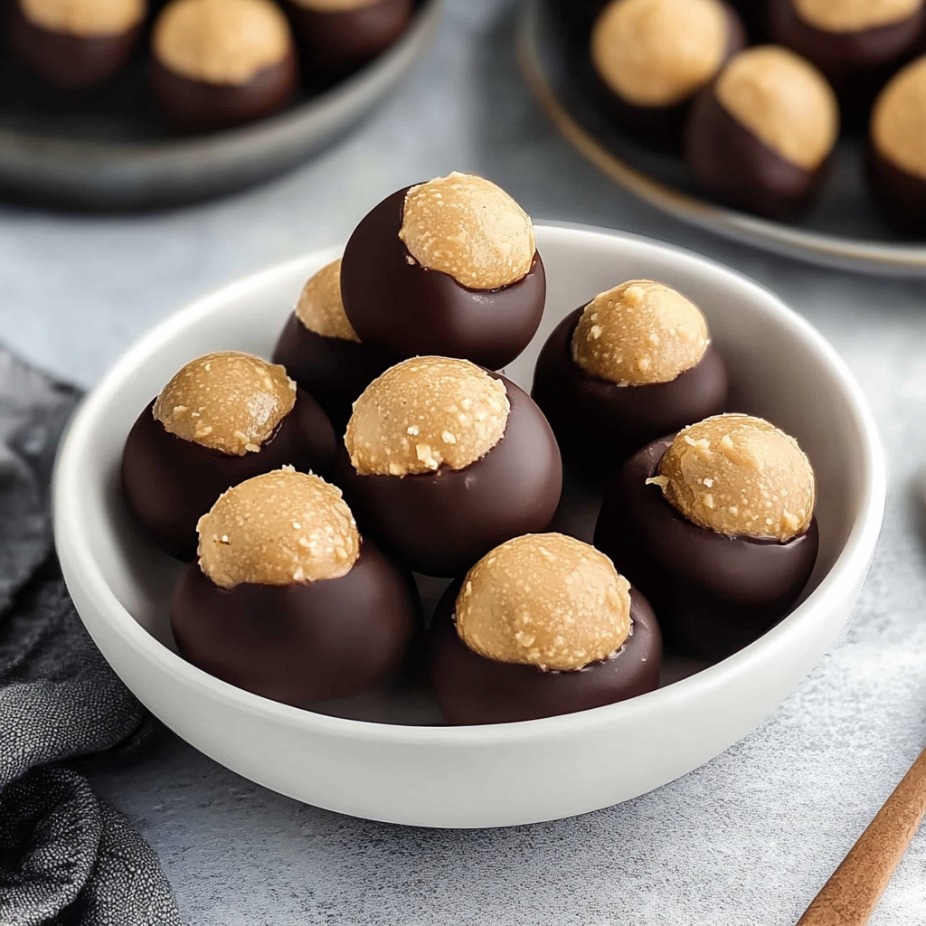 Recipe preparation for Peanut Butter Buckeyes