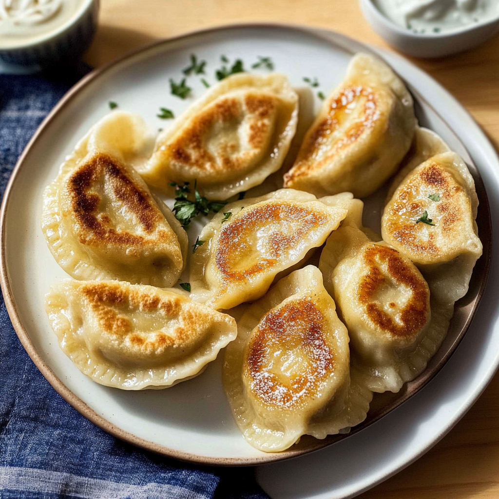 Recipe preparation for Homemade Pierogi