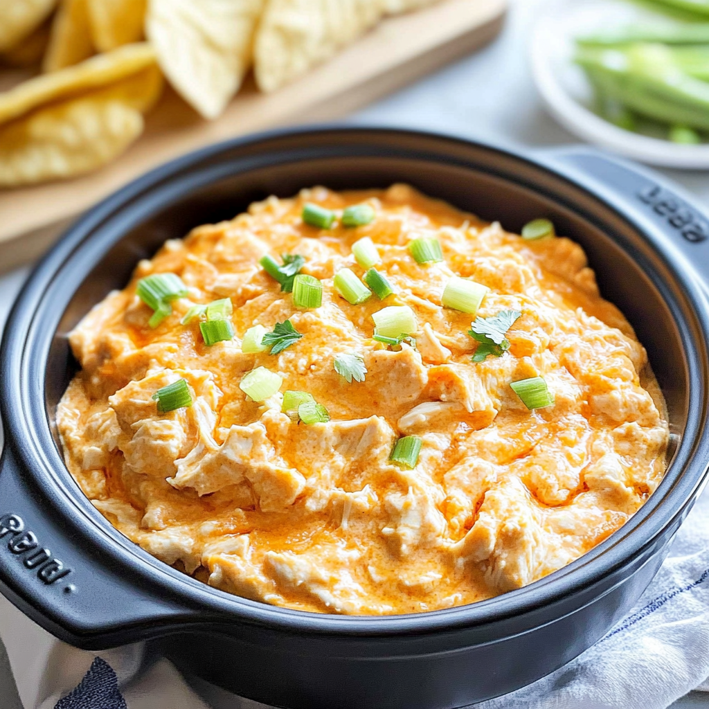 Recipe preparation for Slow Cooker Buffalo Chicken Dip