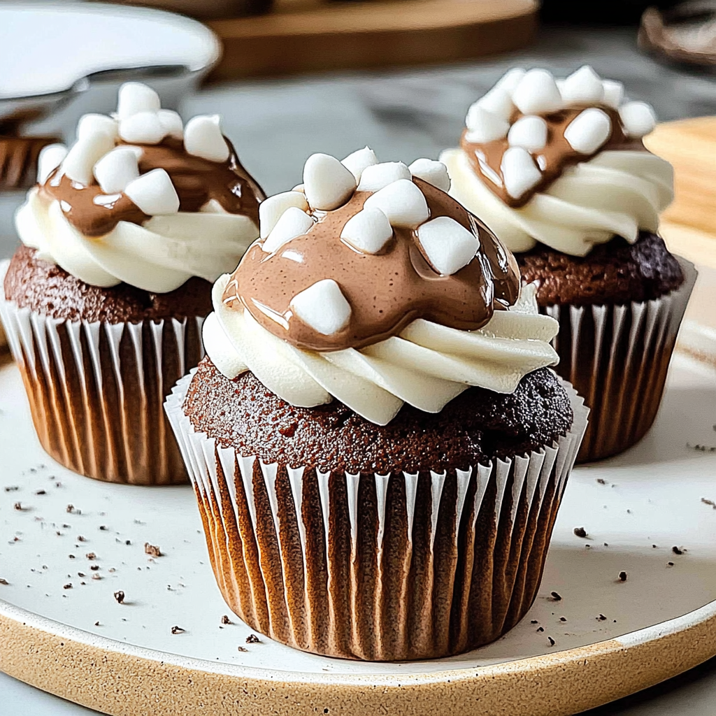 Recipe preparation for hot chocolate cupcakes