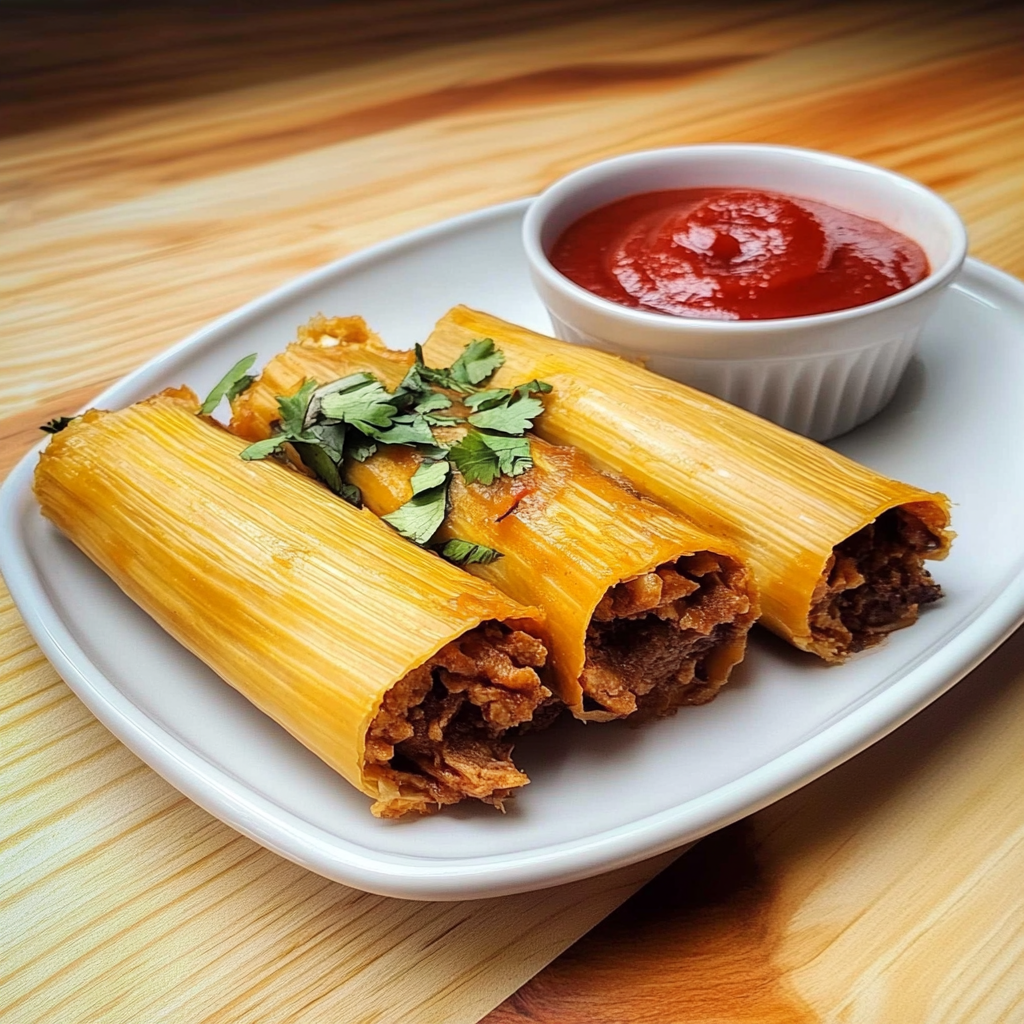 Recipe preparation for Beef Tamales