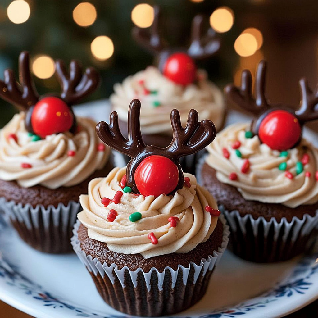 Recipe preparation for Reindeer Cupcakes