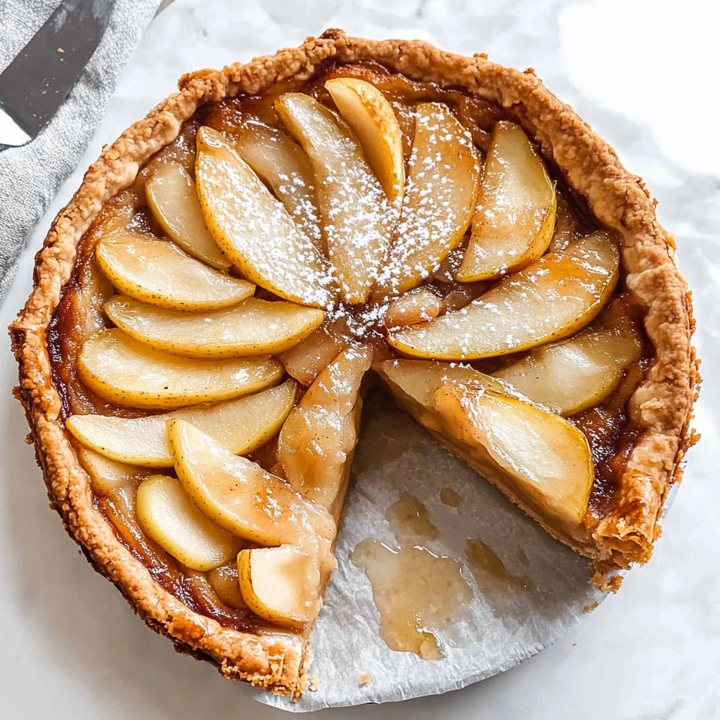Recipe preparation for pear pie