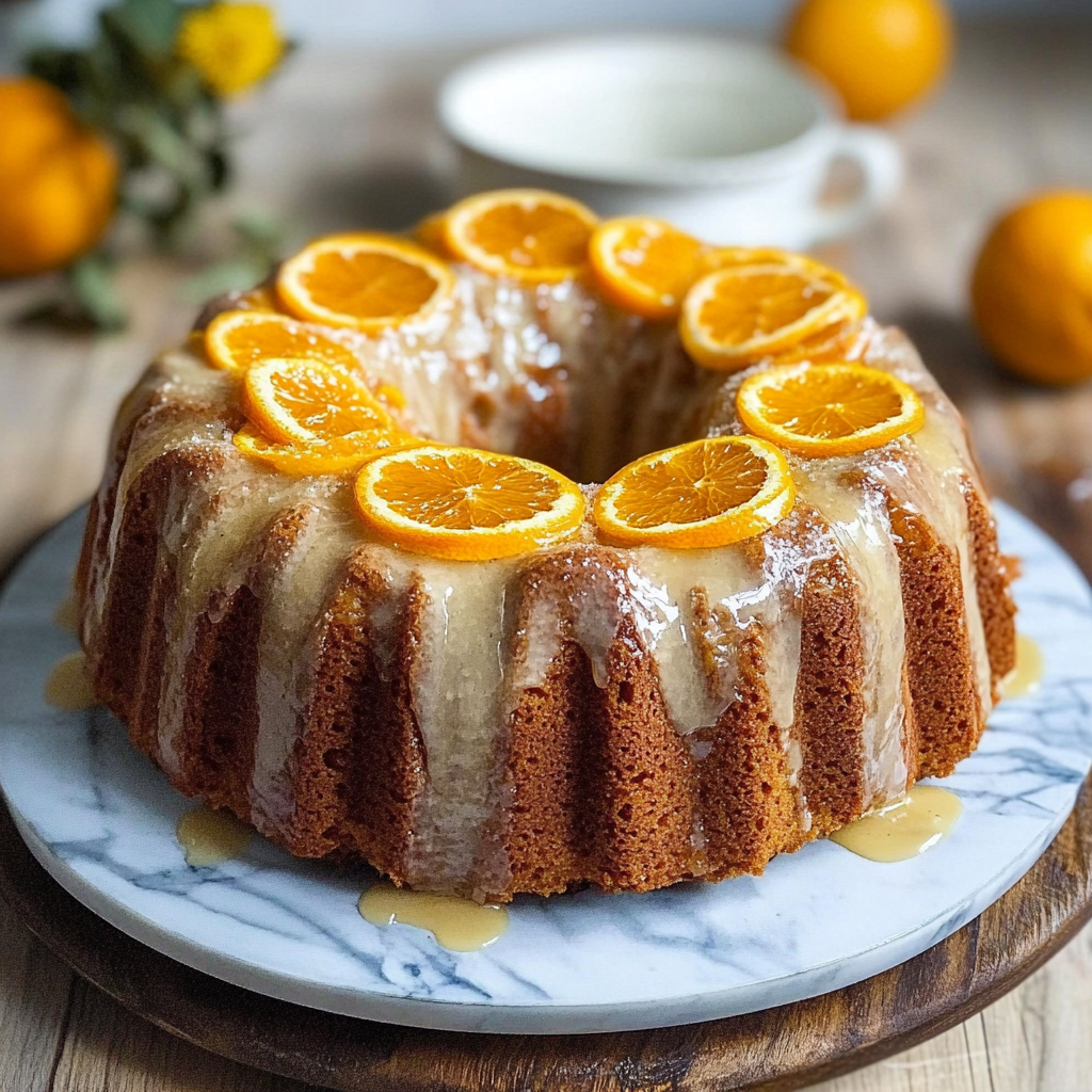 Recipe preparation for Orange Bundt Cake