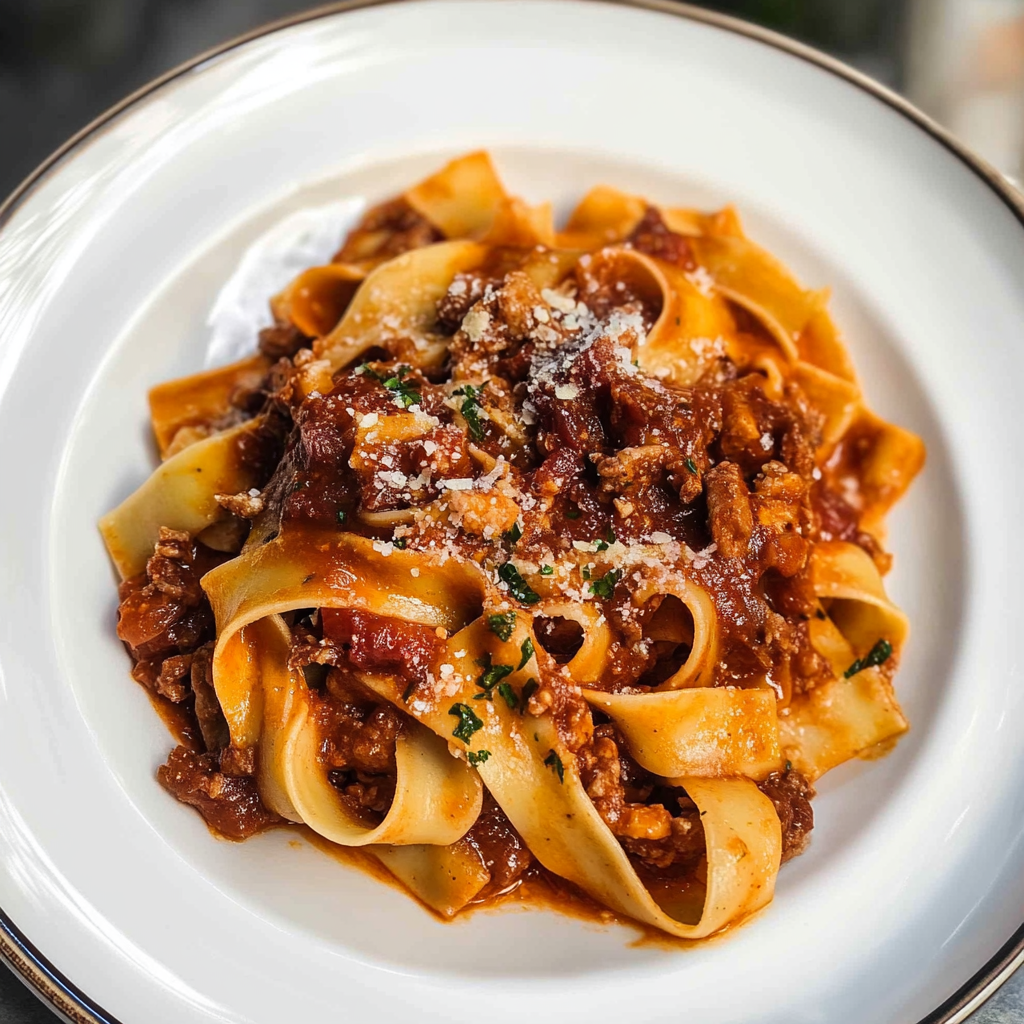 Recipe preparation for Lamb Ragu