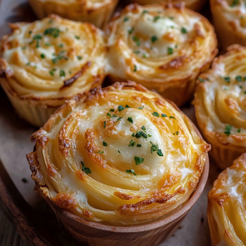 Recipe preparation for Cheesy Garlic Cruffin