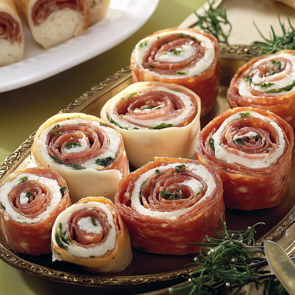 Recipe preparation for Salami Pinwheels