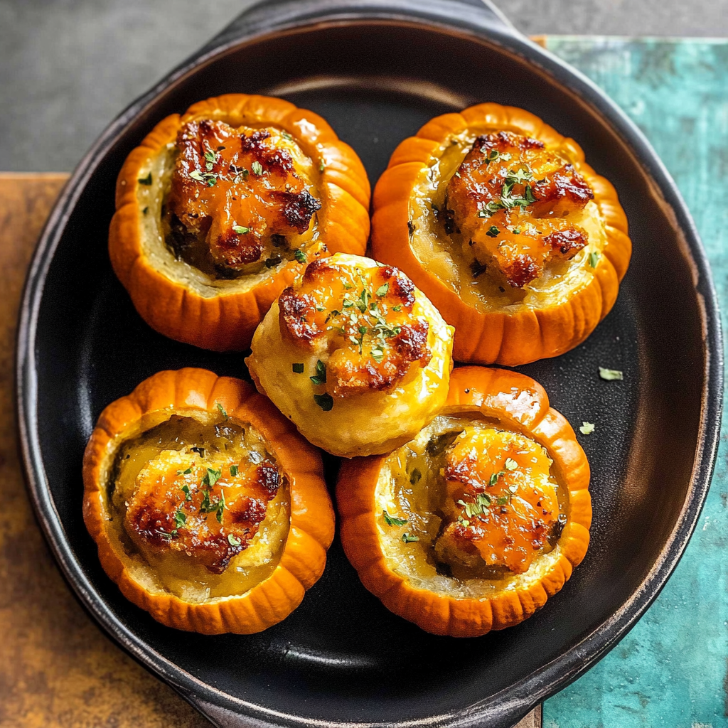 Recipe preparation for Stuffed Mini Pumpkins