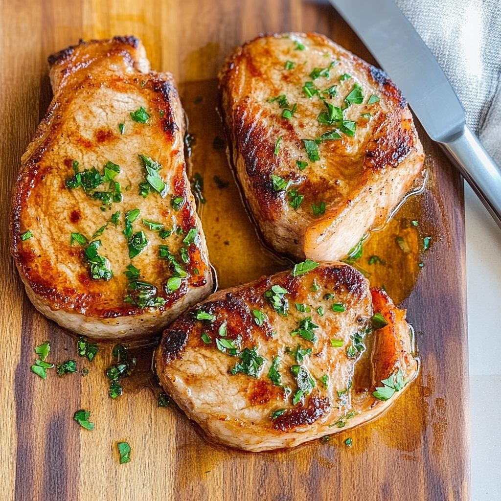 Recipe preparation for Boneless Pork Chop Skillet Dinner