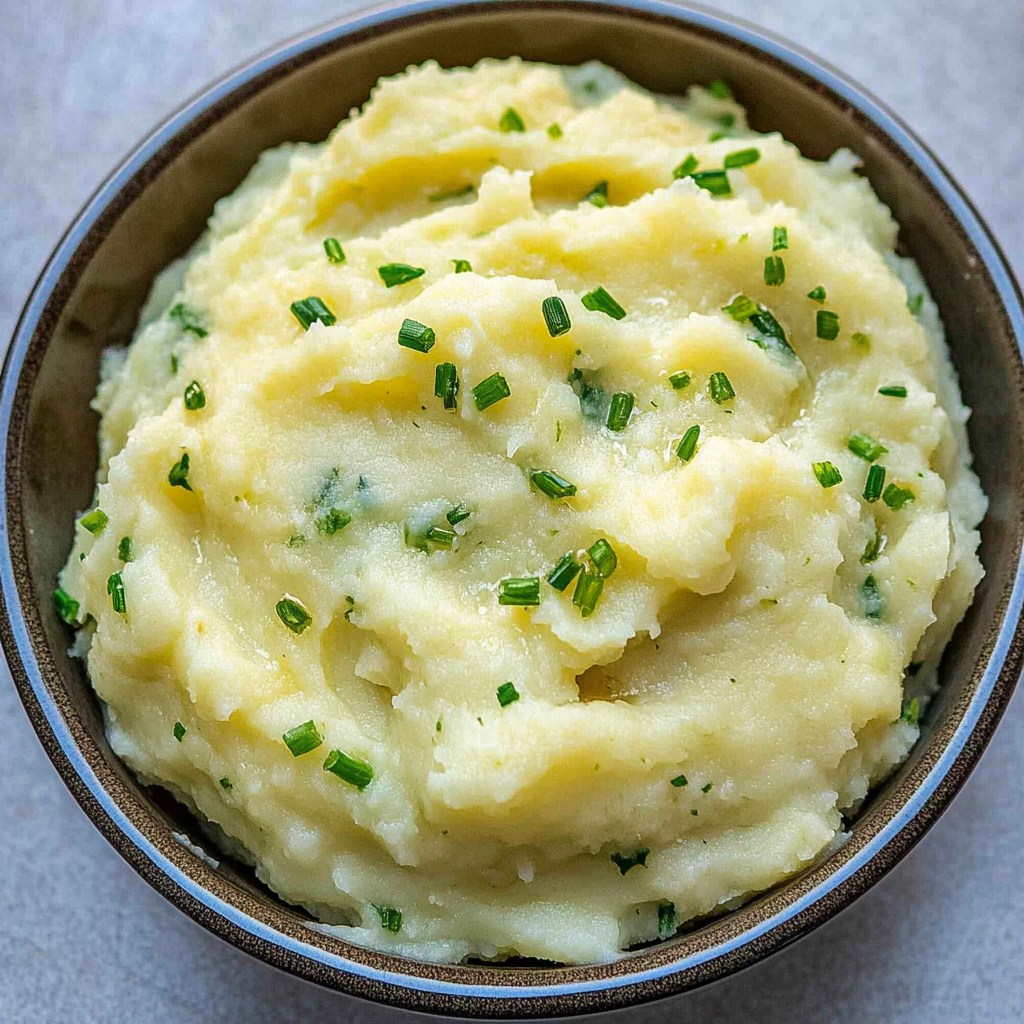 Recipe preparation for Mashed Potatoes with Parsley and Chives