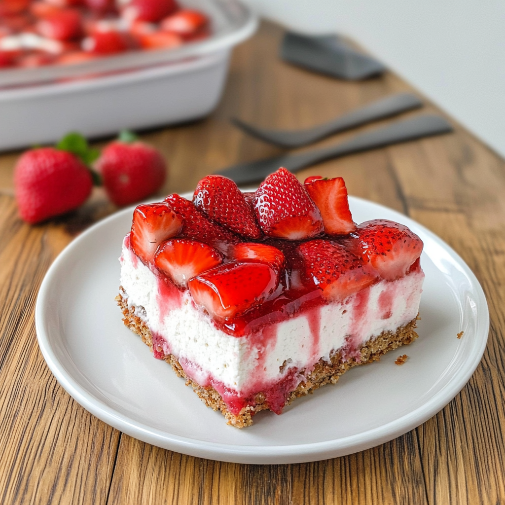 Recipe preparation for Strawberry Pretzel Salad