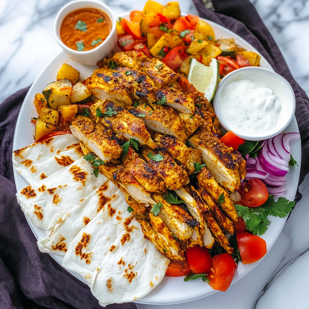Recipe preparation for Chicken Shawarma