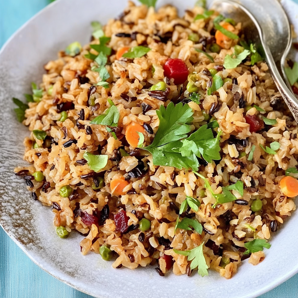 Recipe preparation for thanksgiving wild rice pilaf