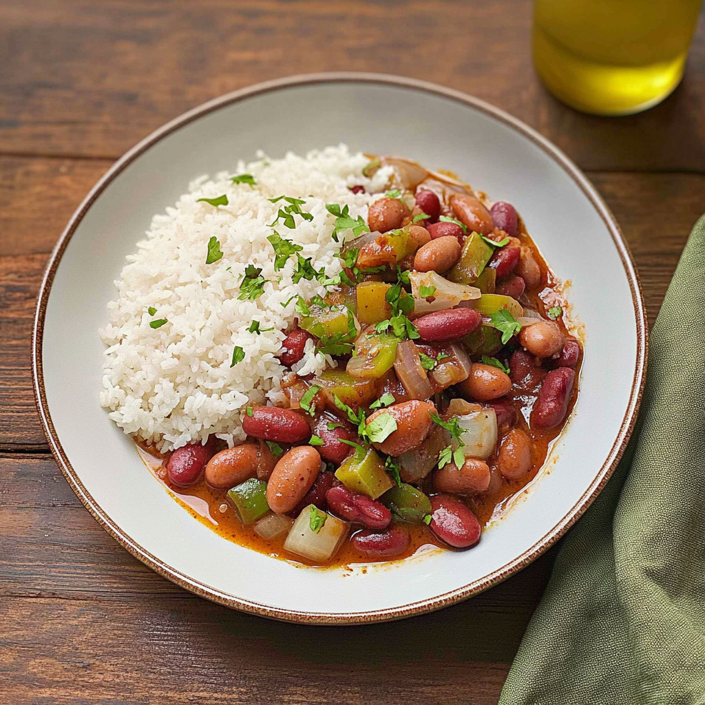 Recipe preparation for Authentic Louisiana Red Beans and Rice