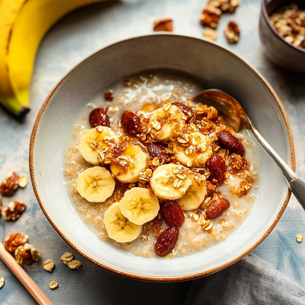 Recipe preparation for Caramelized Banana Oatmeal