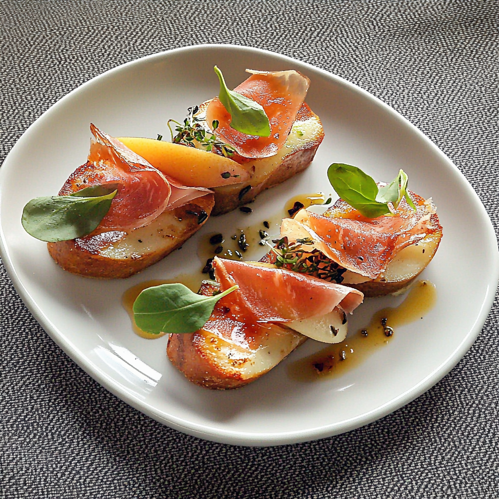 Recipe preparation for Prosciutto Wrapped Pears