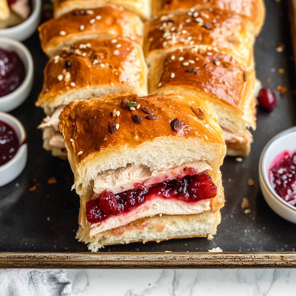 Recipe preparation for turkey cranberry sliders