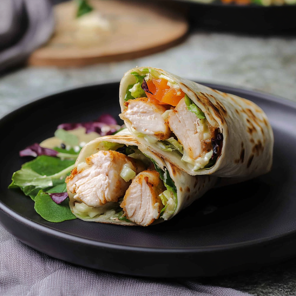 Recipe preparation for Chicken Waldorf Salad Wraps