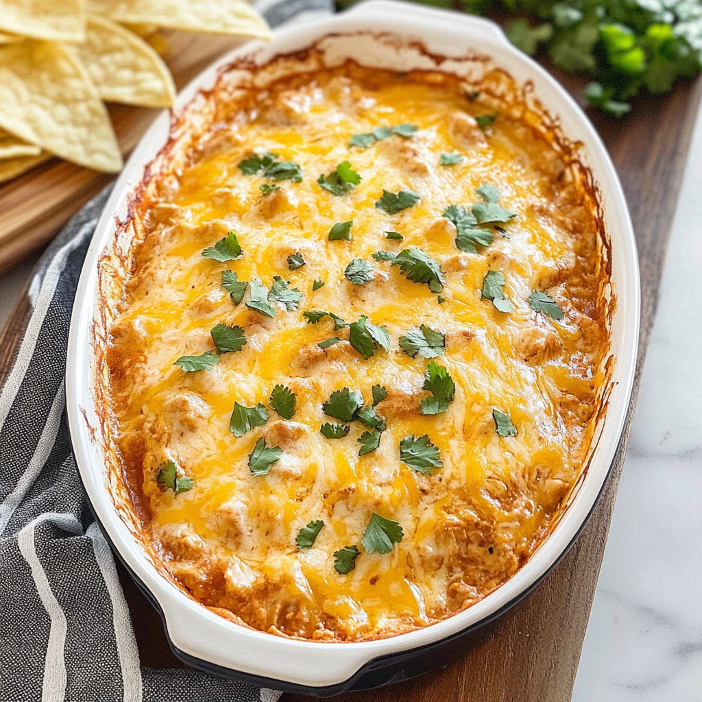 Recipe preparation for chicken enchilada dip