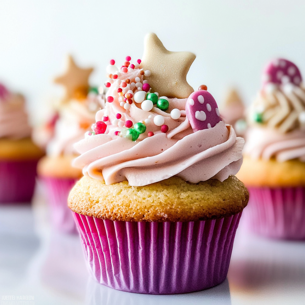 Recipe preparation for Sugar Plum Fairy Cupcakes