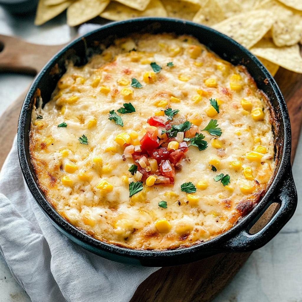 Recipe preparation for hot corn dip