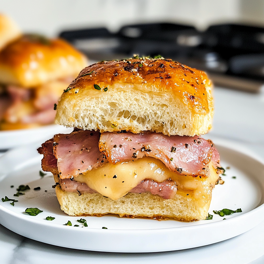 Recipe preparation for ham and cheese sliders