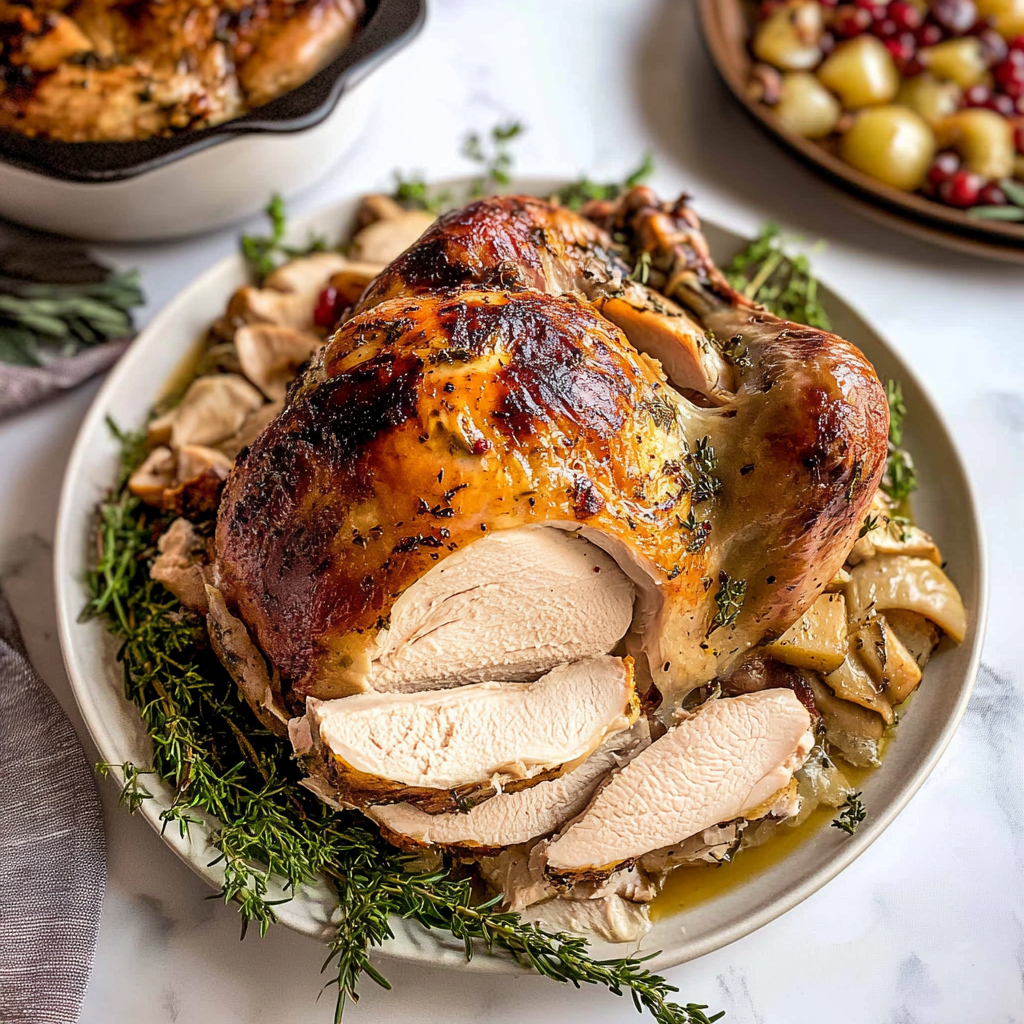 Recipe preparation for Herb Roasted Turkey