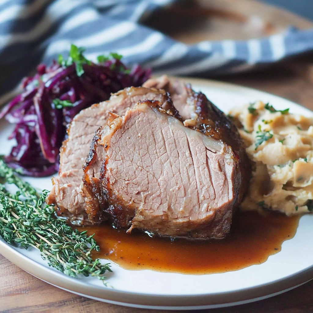 Recipe preparation for German pork roast