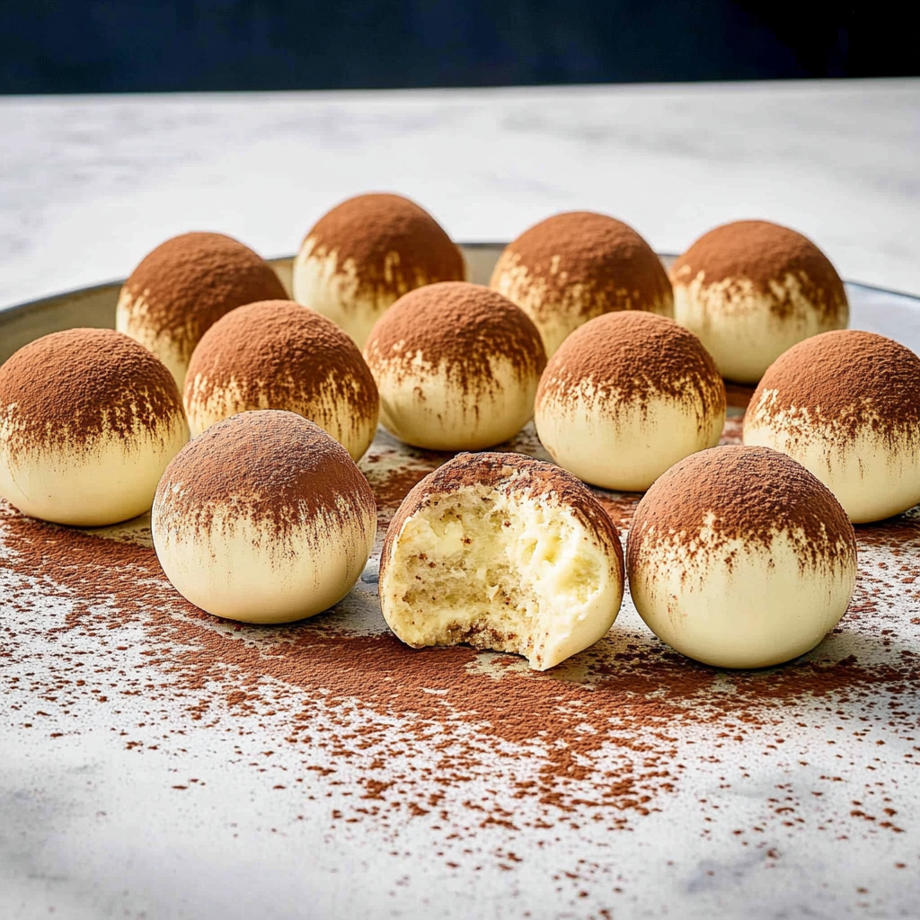 Recipe preparation for tiramisu truffles