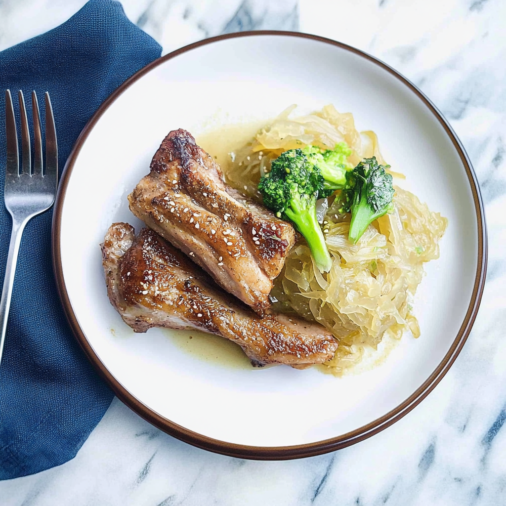 Recipe preparation for Ribs and Sauerkraut