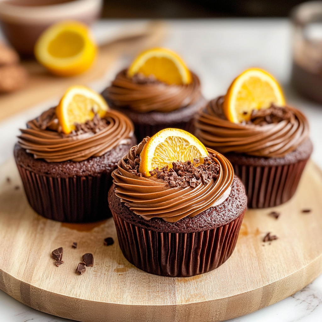 Recipe preparation for Chocolate Orange Cupcakes