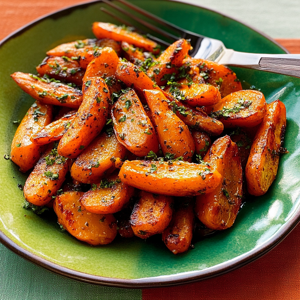 Recipe preparation for Roasted Carrots With Honey Herb Butter