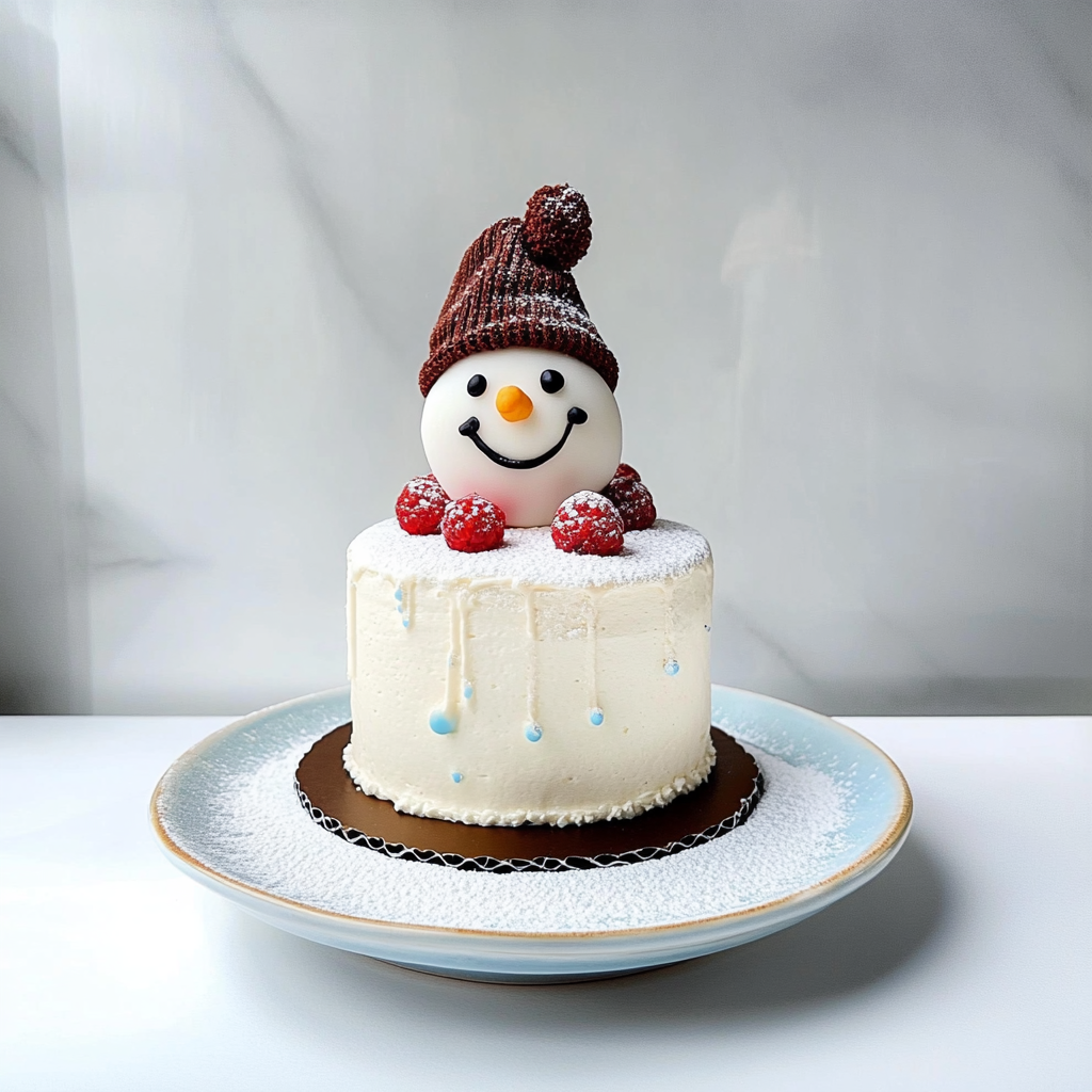 Recipe preparation for Snowman Cake