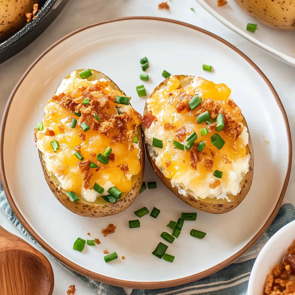 Recipe preparation for slow cooker Baked Potatoes