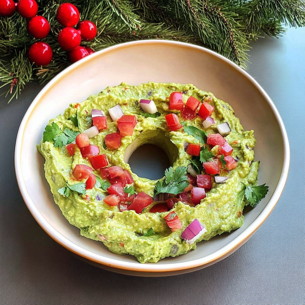 Recipe preparation for Christmas Guacamole
