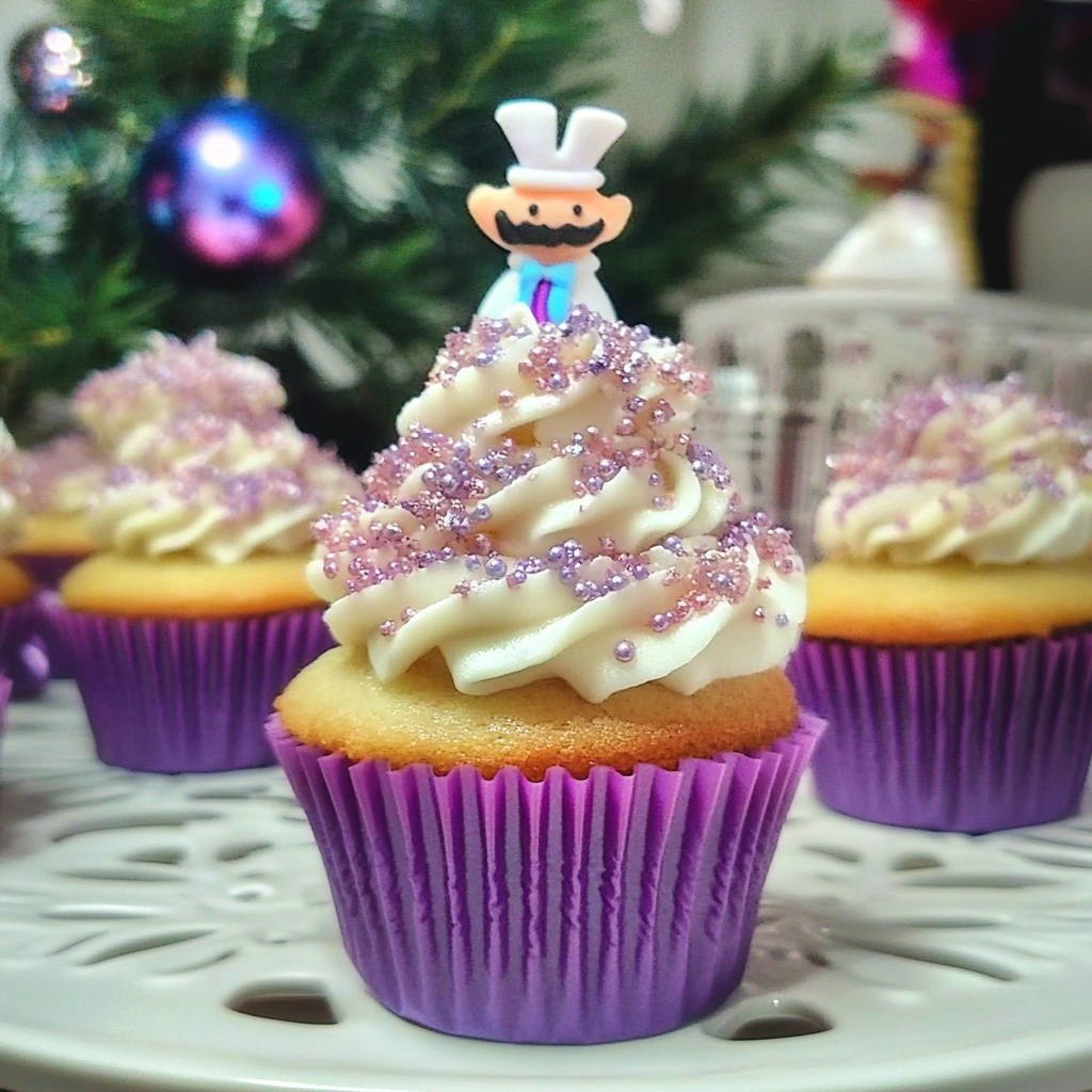 Recipe preparation for Sugar Plum Fairy Cupcakes