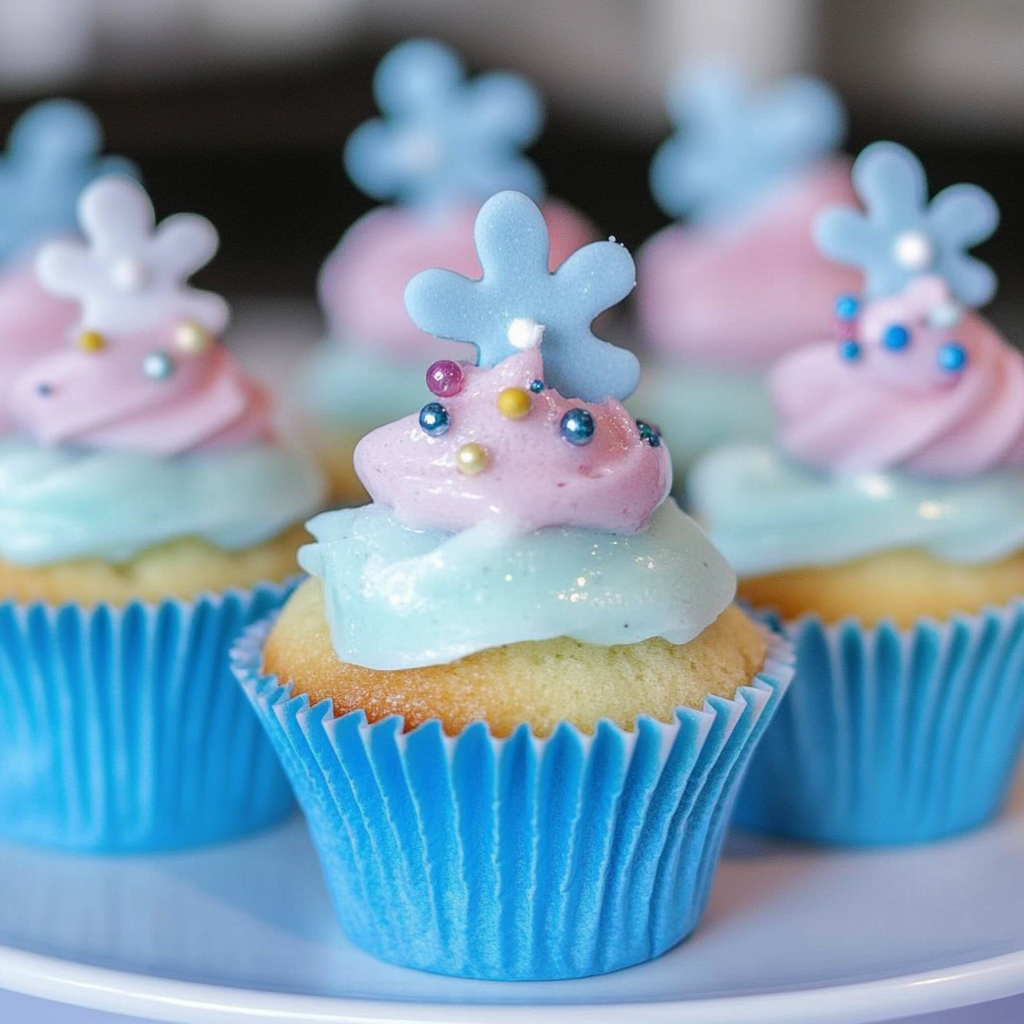 Recipe preparation for Frozen-Themed Cupcakes