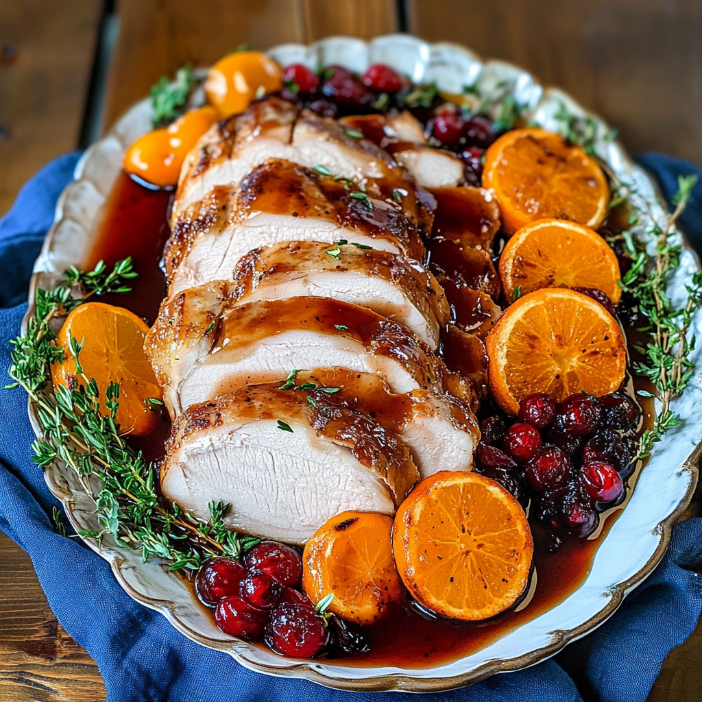 Recipe preparation for Cranberry Orange Pork Tenderloin