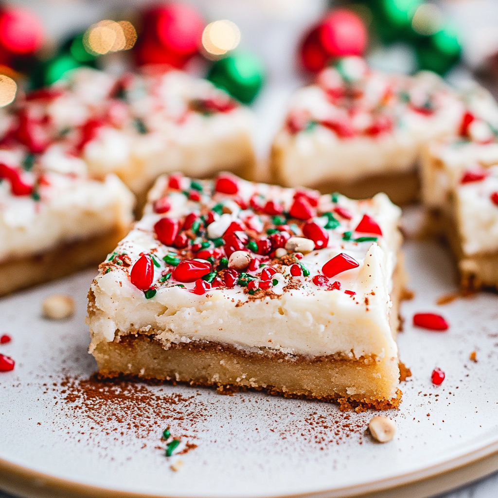 Recipe preparation for Christmas Sugar Cookie Bar