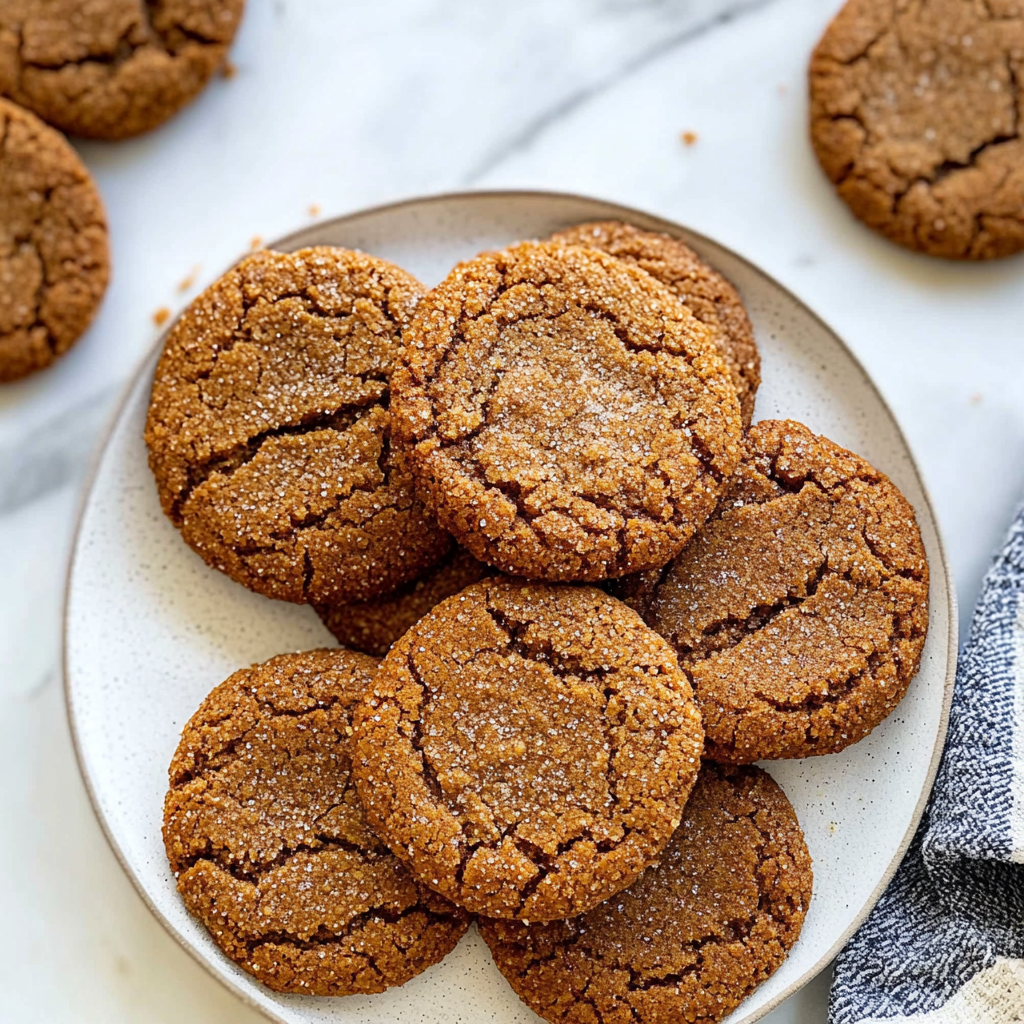 Recipe preparation for crispy gingersnap cookies