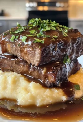 Slow Cooker Braised Short Ribs with Parsnip Puree