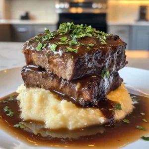 Slow Cooker Braised Short Ribs with Parsnip Puree
