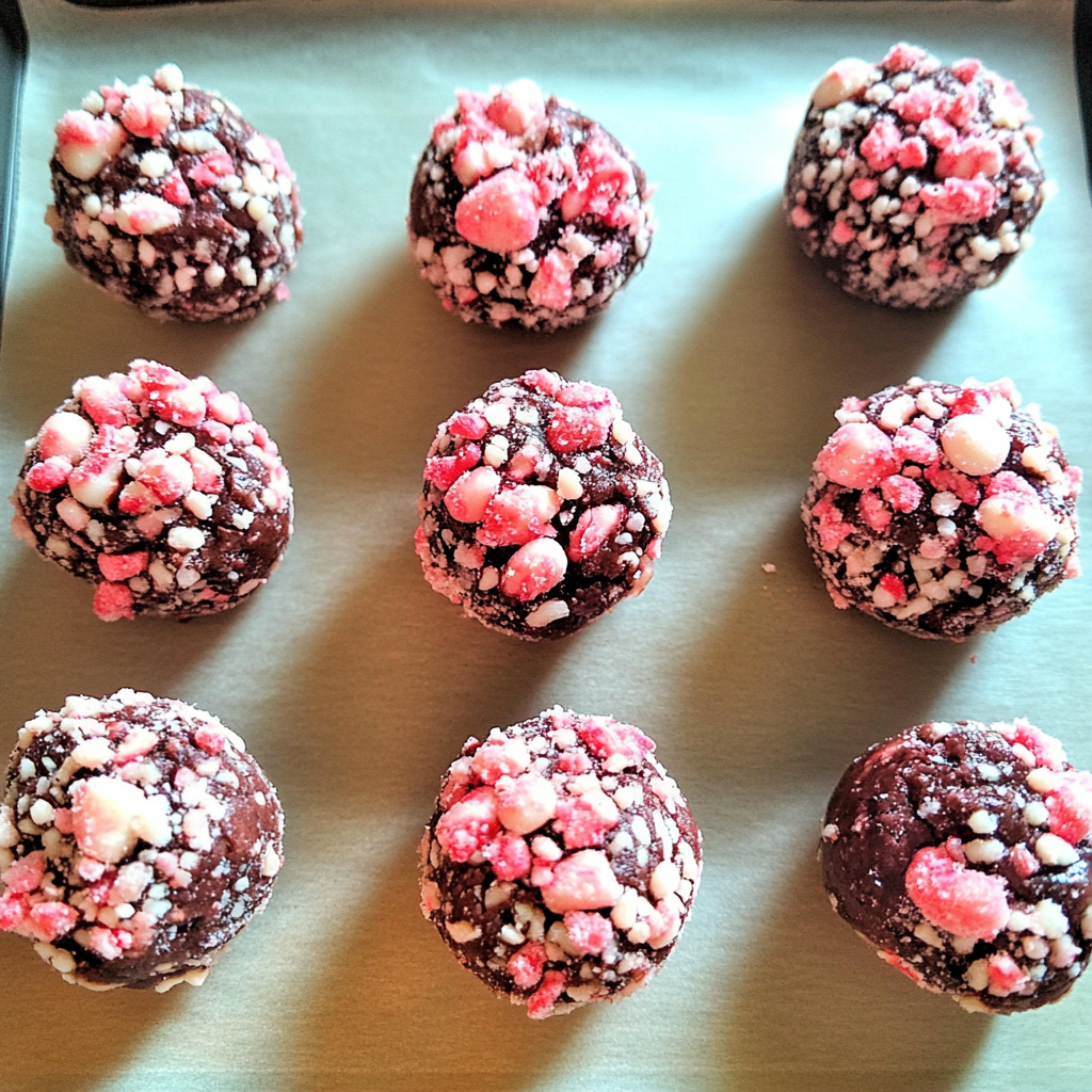 Recipe preparation for Andes Peppermint Crunch Truffles