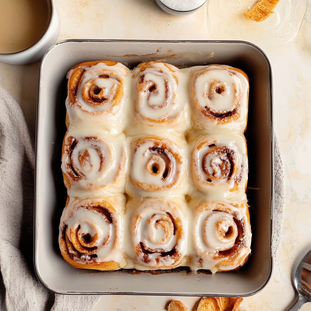 Recipe preparation for Homemade Brioche Cinnamon Rolls