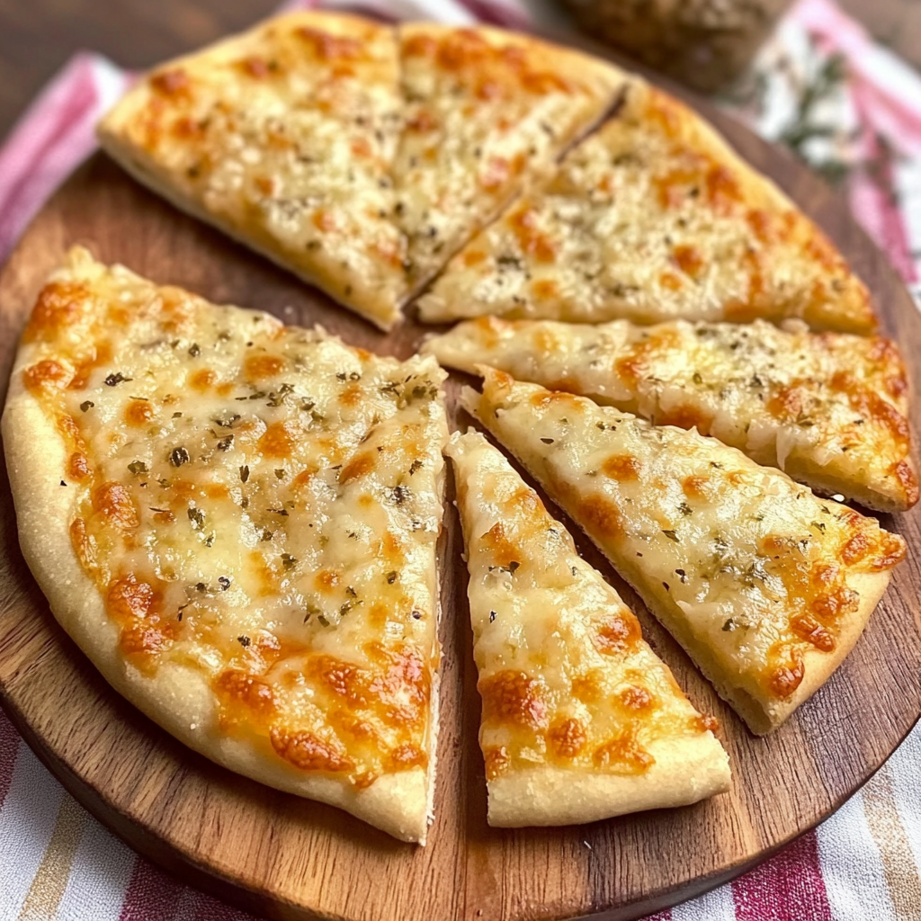 Recipe preparation for Air Fryer Cheesy Tortilla Garlic Bread