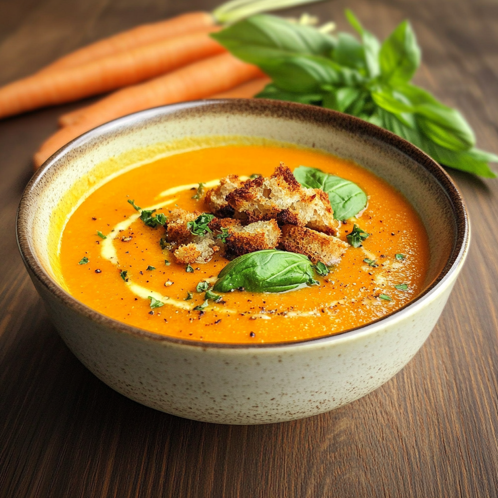 Recipe preparation for Detox Ginger Carrot Soup