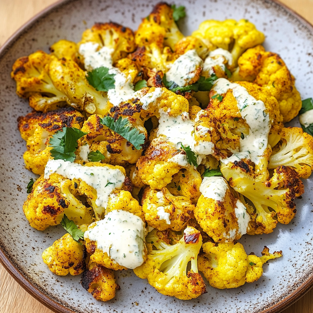 Recipe preparation for Turmeric Roasted Cauliflower