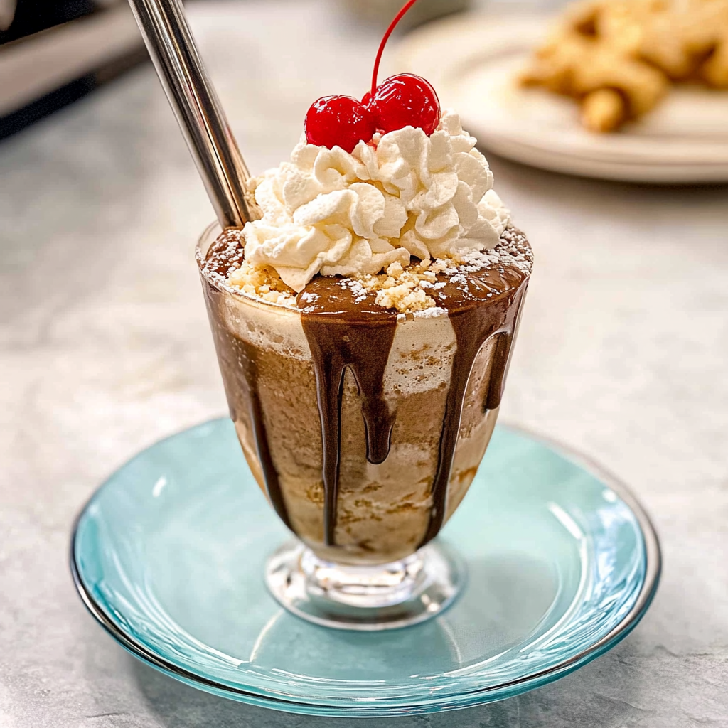 Recipe preparation for Root Beer Aesthetic Float with Real Vanilla