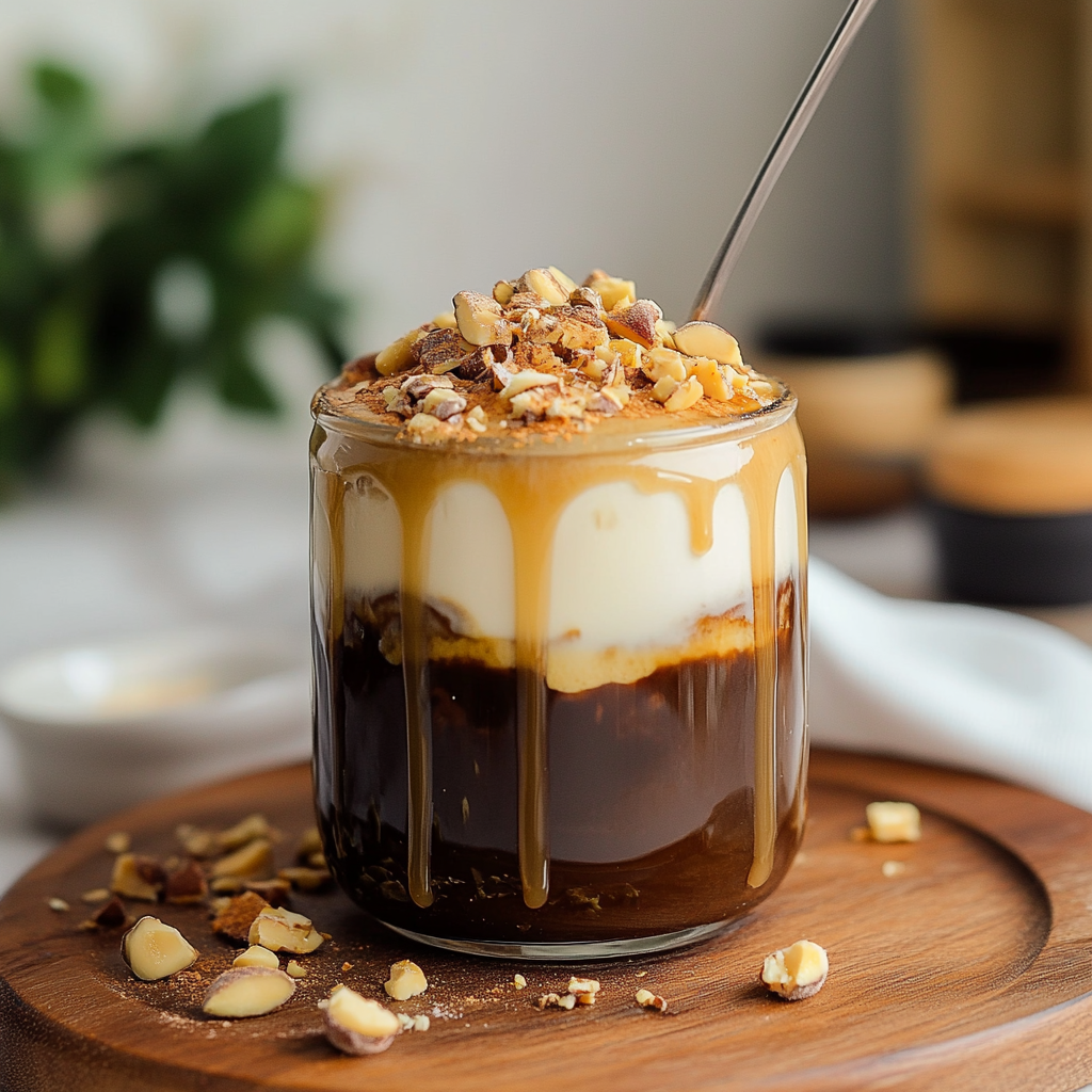 Recipe preparation for Pistachio Cream Cold Brew