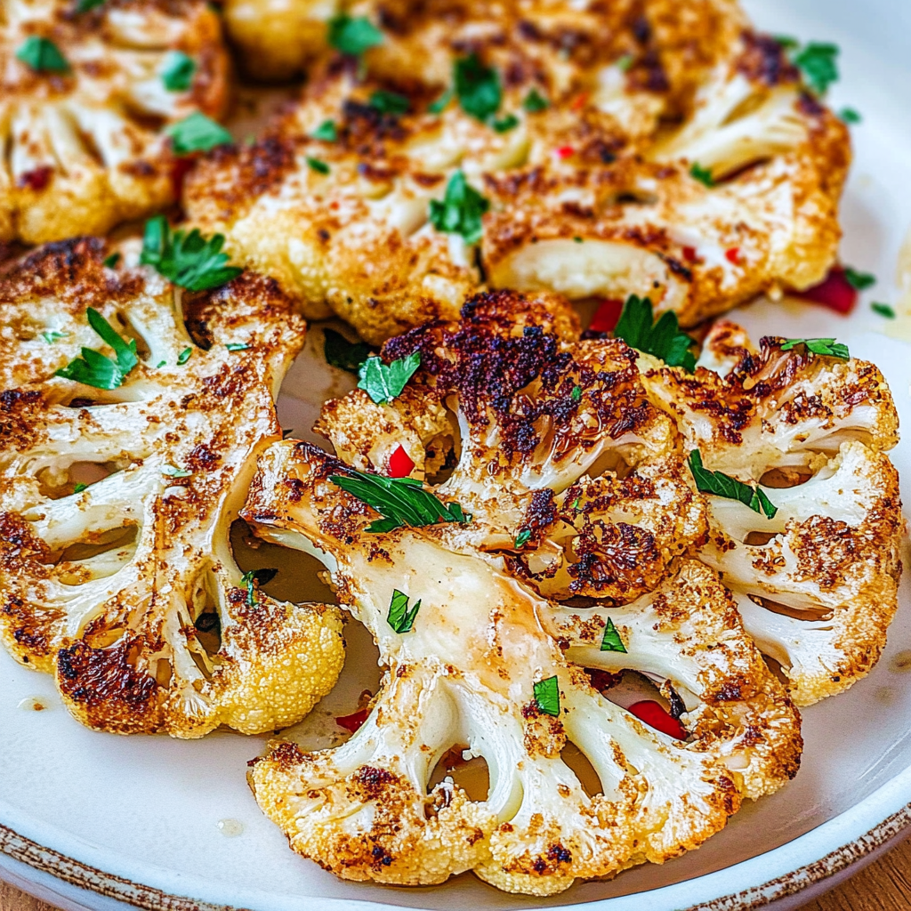 Recipe preparation for Roasted Cauliflower Steaks